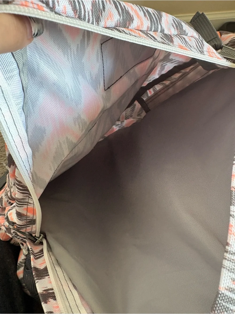 Trans by JanSport Pink & Gray Patterned Backpack